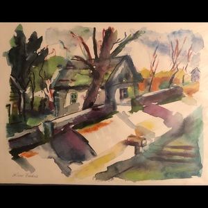 11" X 14.5" Watercolor Painting by Lisa Freidus